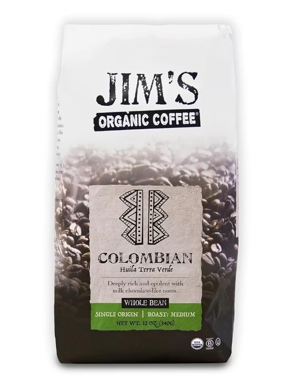 2Bags Jim’s Organic Coffee WholeBeans 12oz Huila Terra Verde BestBy12/18/24 1/26