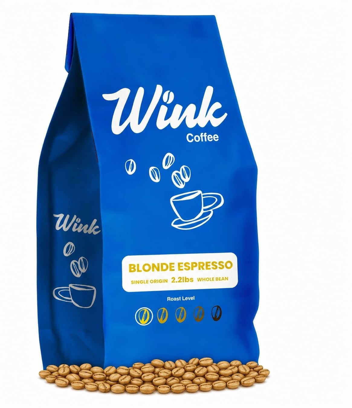 Light Roast Whole Bean Coffee, 2.2 lb, 100% Arabica, Gourmet Espresso, Smooth &