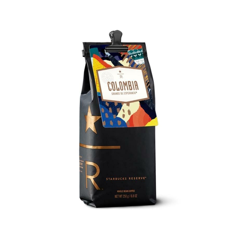 Starbucks Whole Bean Reserve Coffee Colombia Granos De Esperanza 8.8oz 250g