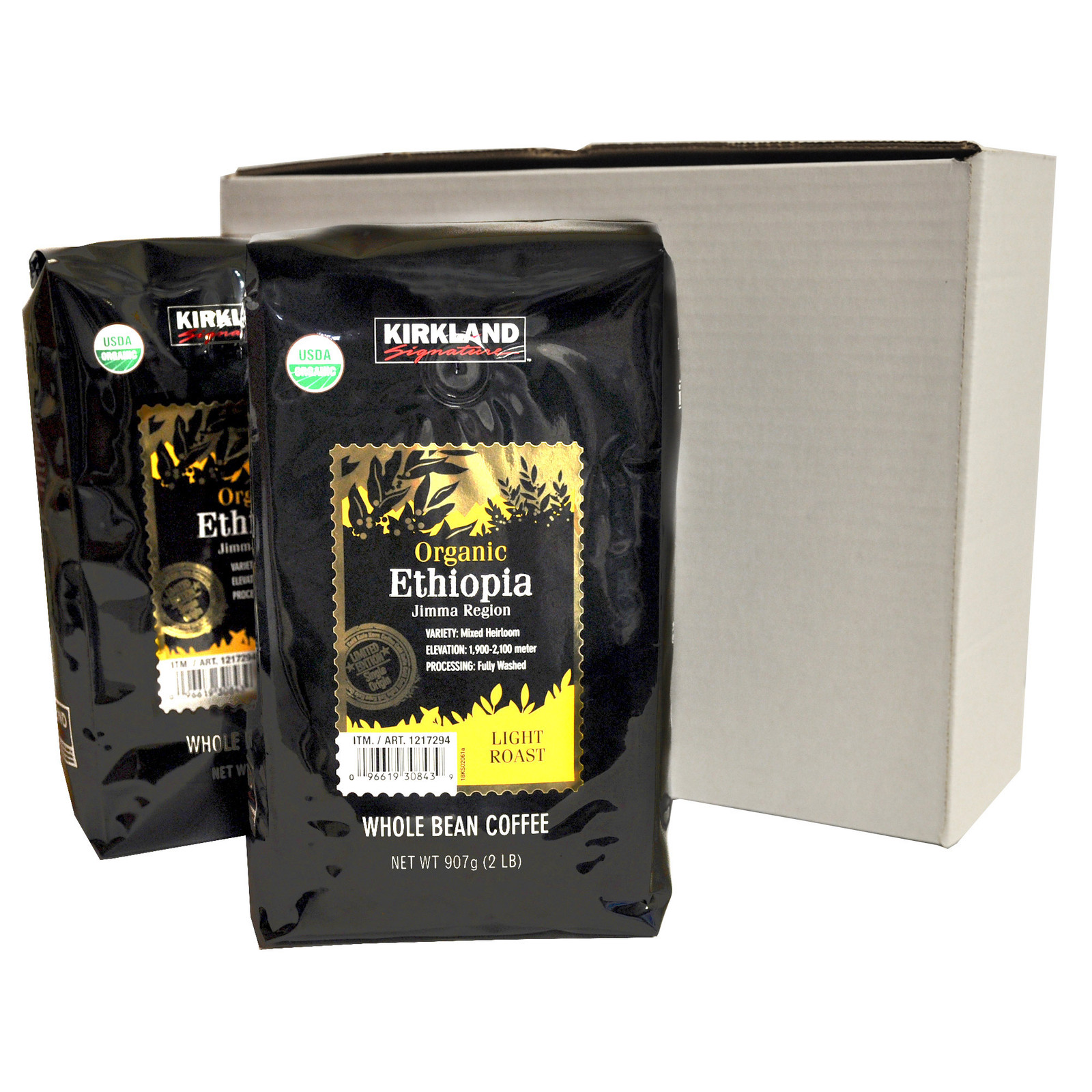 Kirkland Signature Organic Ethiopia Whole Bean Coffee, 2 Lbs
