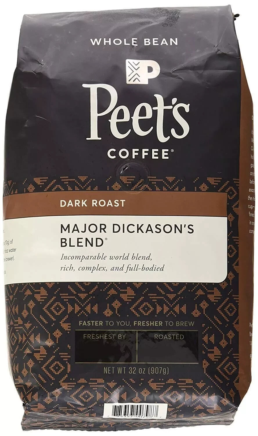 Peet’s Coffee Major Dickason’s Blend Coffee, Dark Roast, Whole Bean, 2 lb