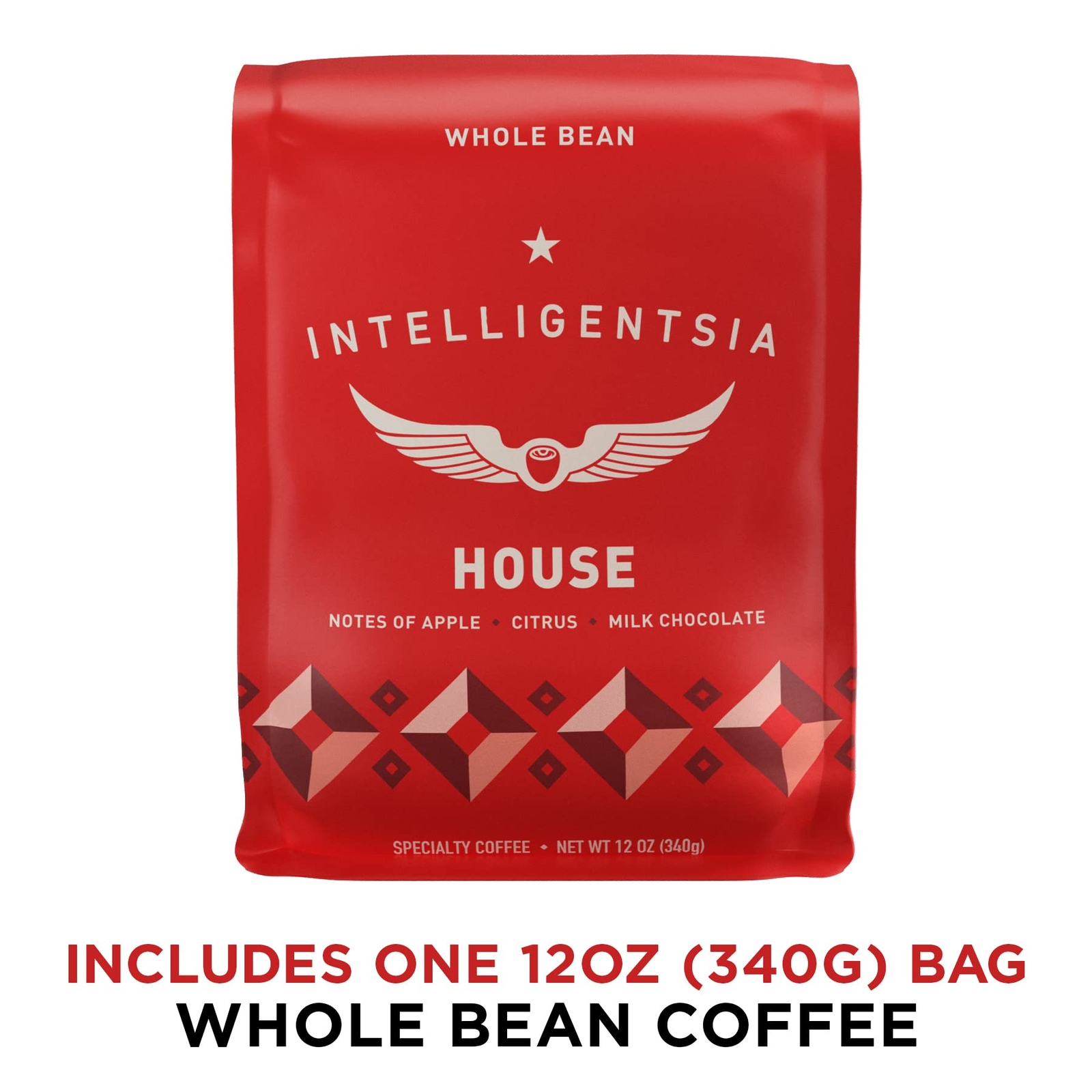 Intelligentsia House Blend Whole Bean Coffee 12 Ounce Bag Direct Trade Freshness