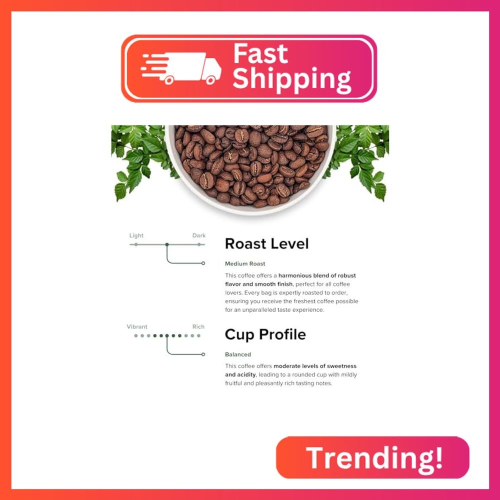 Creekside Blend Coffee Beans Medium Roast Whole Bean, Specialty Coffee, 340g Bag