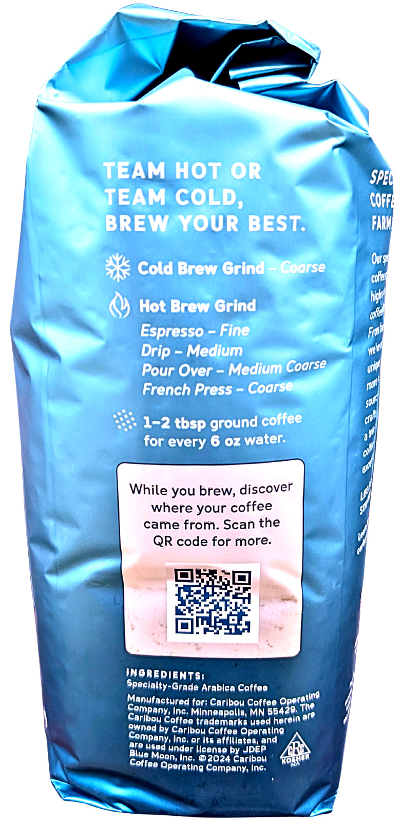 Caribou Coffee Whole Bean Caribou Blend 40 Oz EXP 06/2026