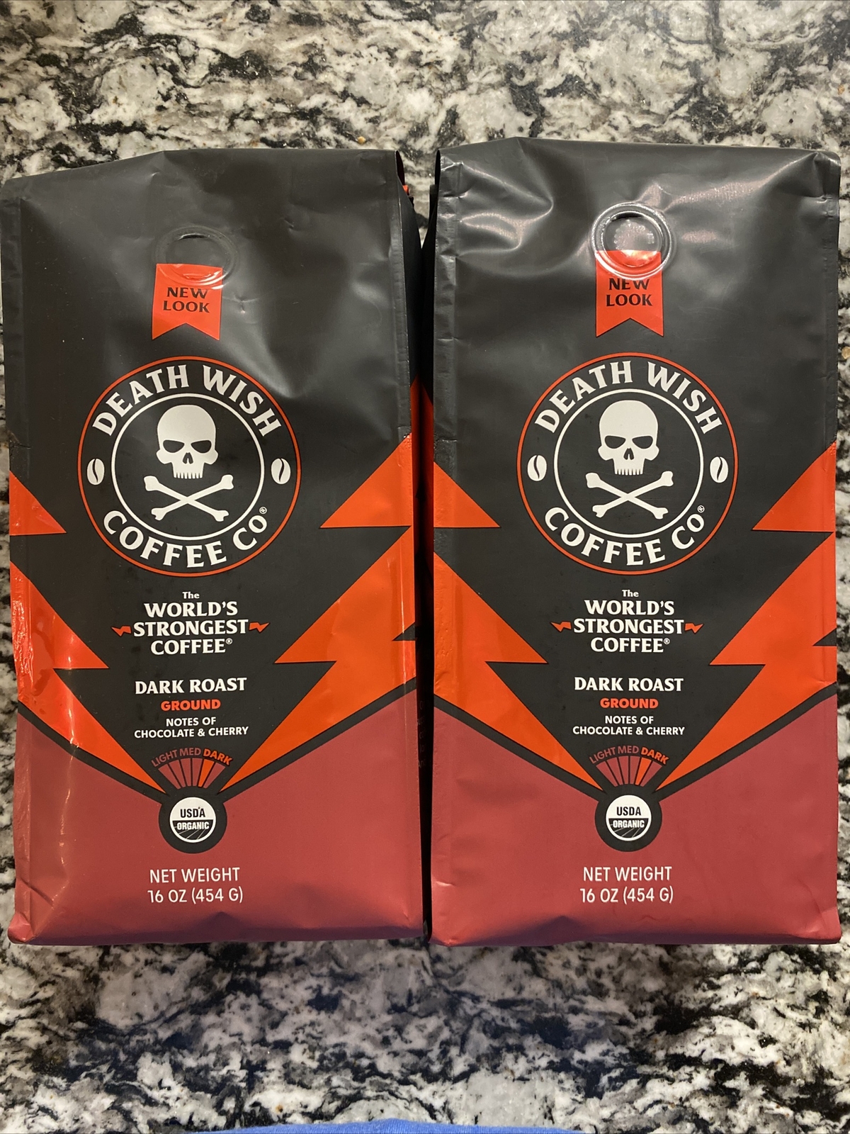 Death Wish Coffee Dark Roast Ground Coffee, 16 oz. (2 Pack)