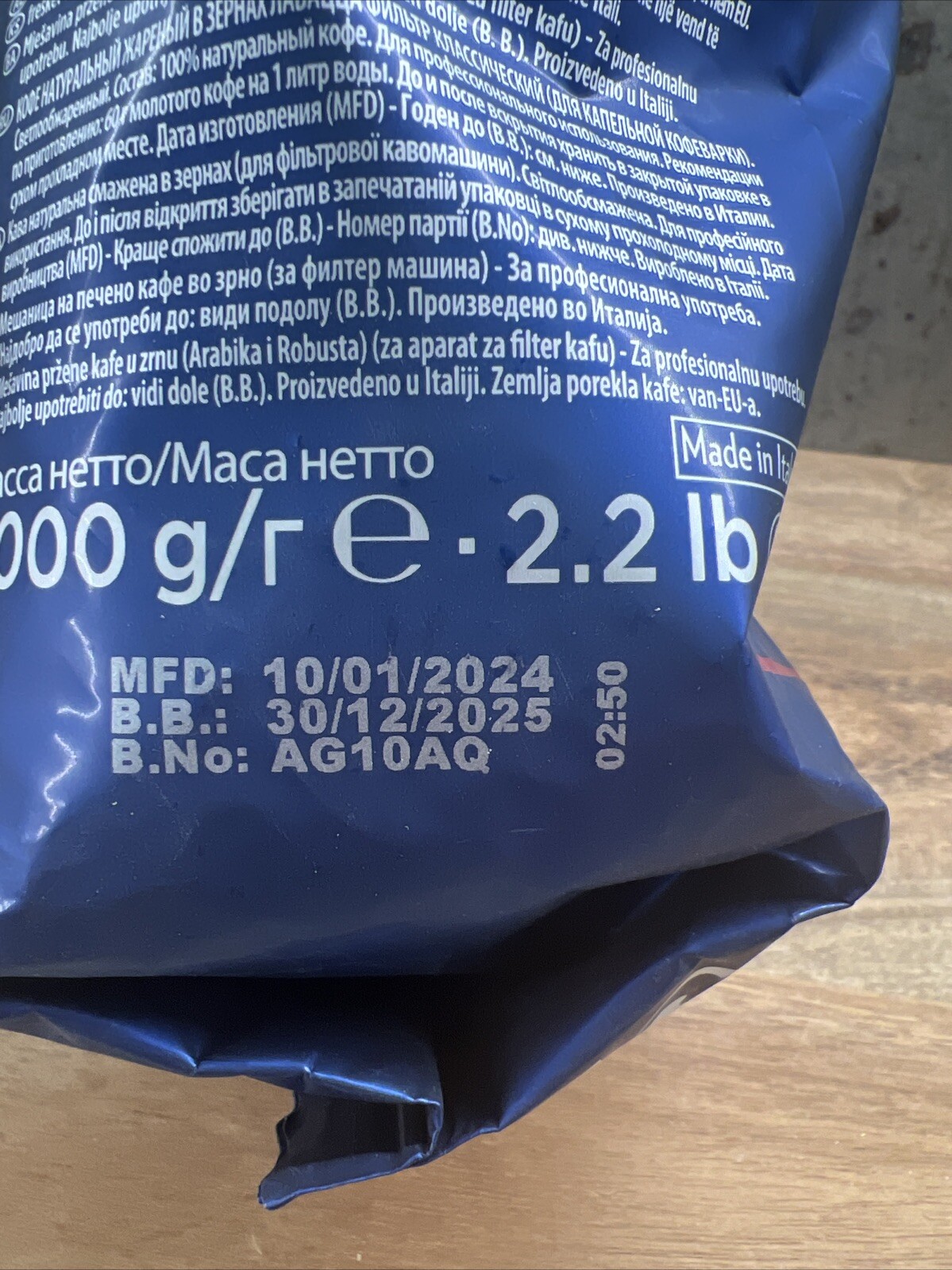 LavAzza Il Filtro Classico Intense Coffee Beans – 2.2 Lbs Coffee Beans BB 12/25