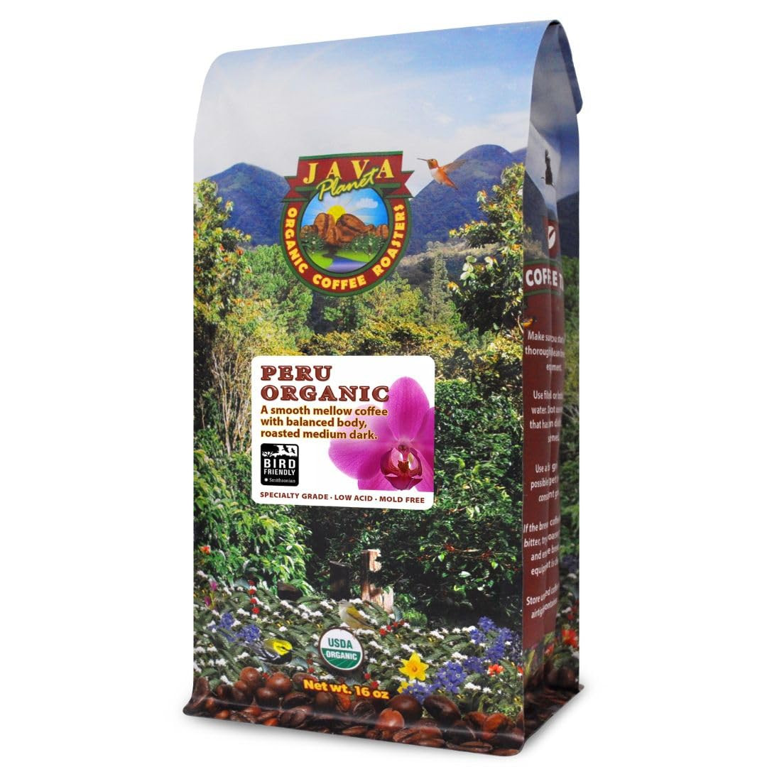 Low Acid Organic Coffee – Whole Bean, Mold-Free & Stomach Friendly by , Peruvian