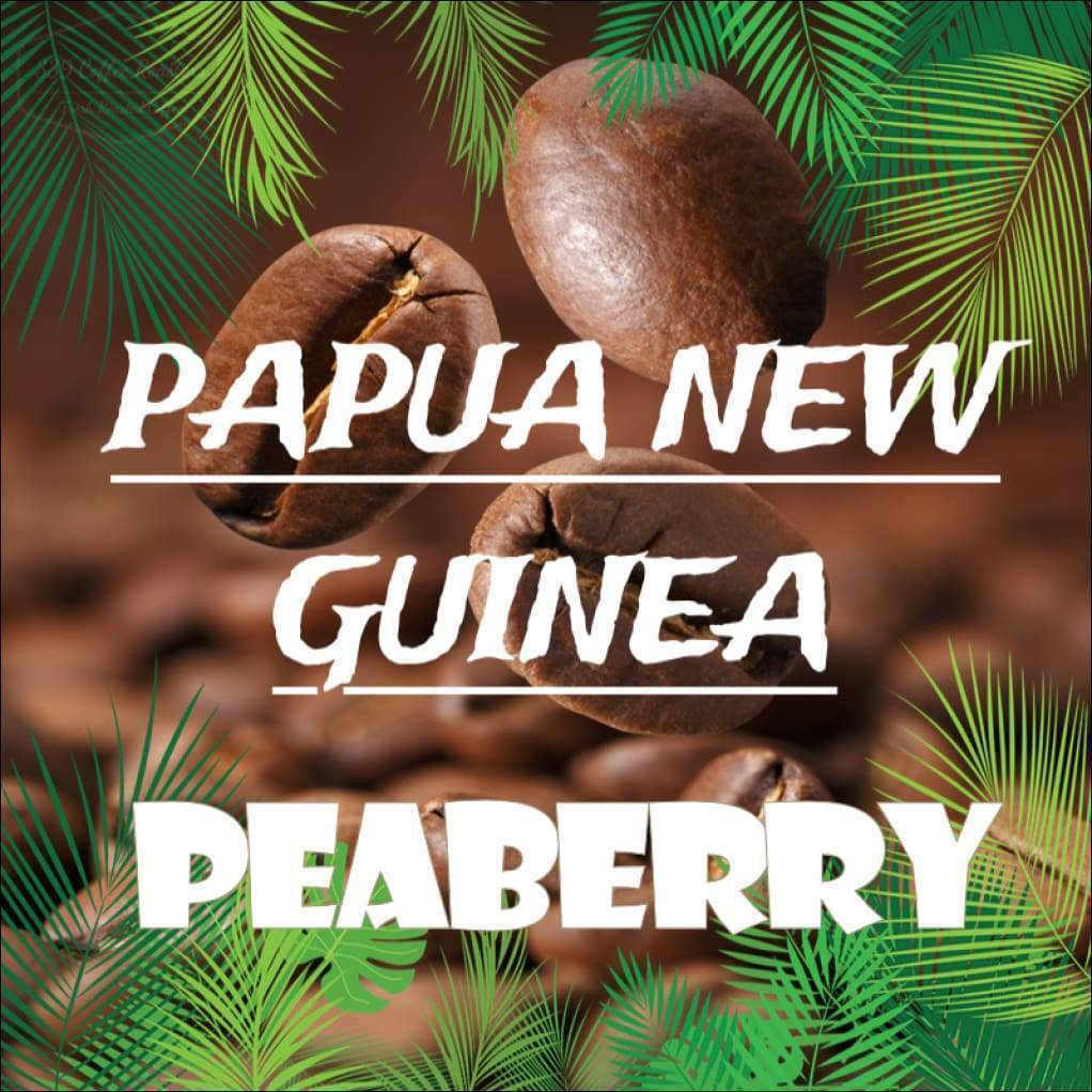 PAPUA NEW GUINEA COFFEE BEANS PEABERRY MEDIUM ROASTED 5 POUNDS