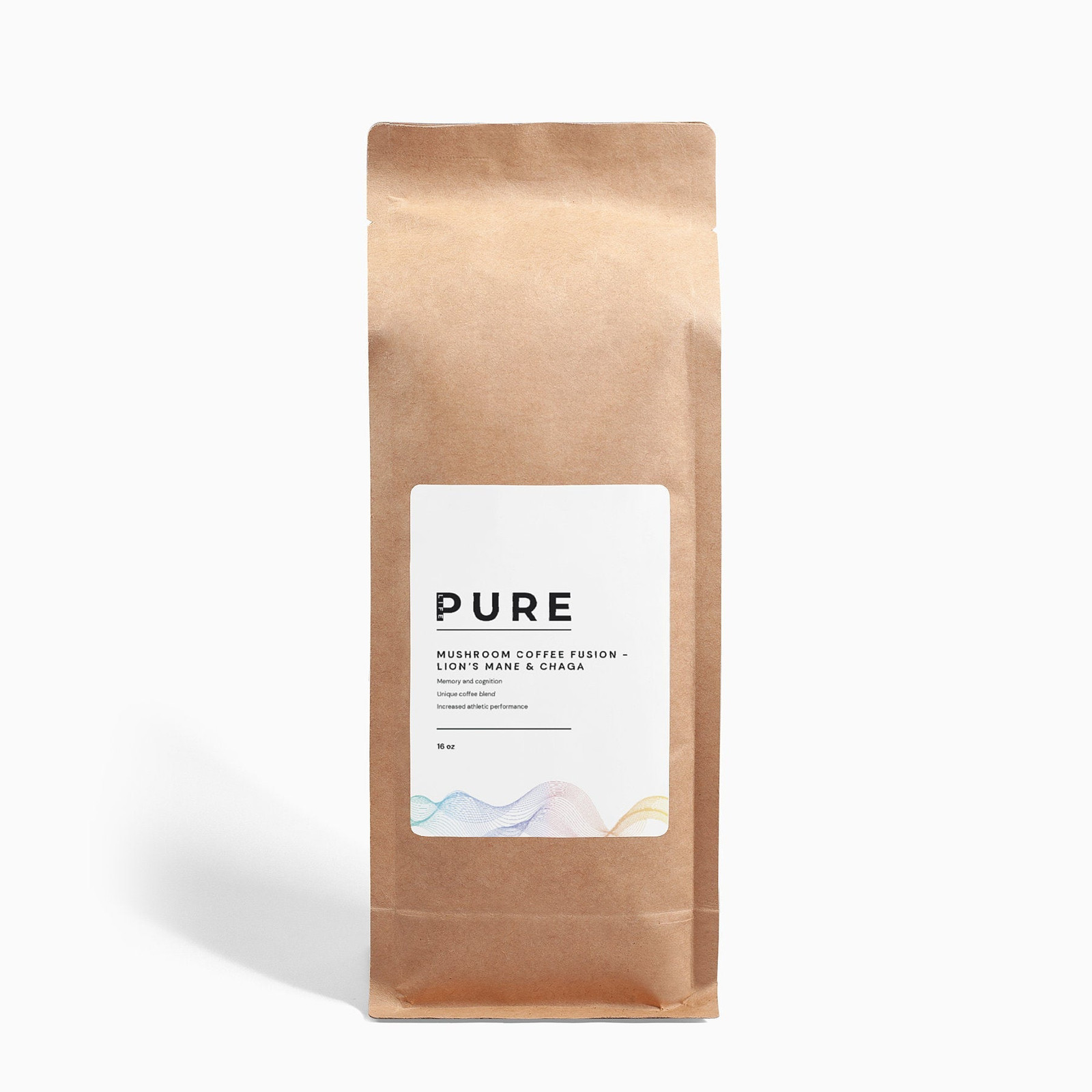 PURE LIFE Mushroom Coffee Fusion – Lion’s Mane and Chaga (16oz)