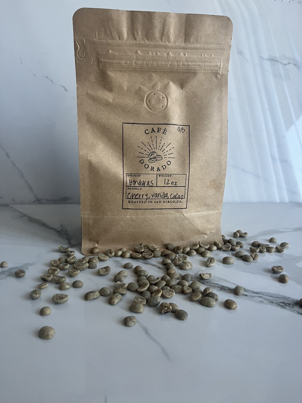 100% Authentic Honduran Whole Bean Coffee,Unroasted Green,12 oz-Organic Arabica