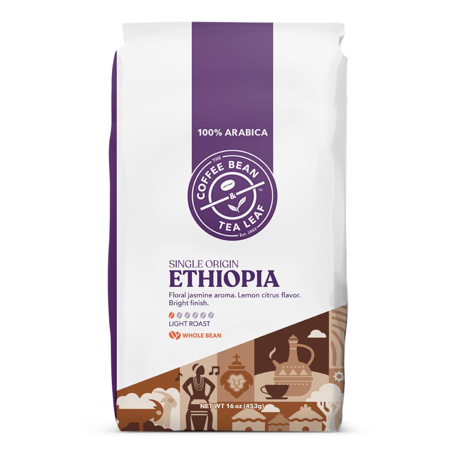 The , Ethiopia Yirgacheffe Single Origin, Light Roast Whole Bean Coffee Beans…