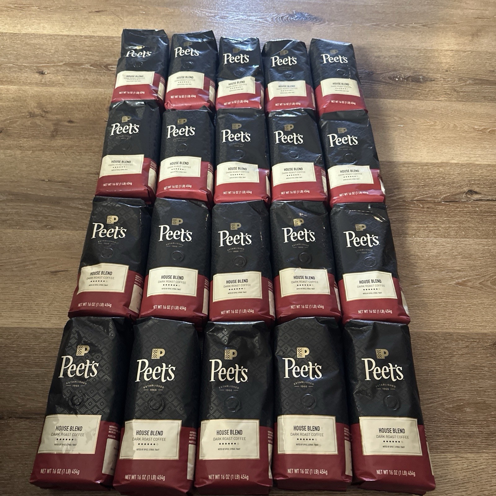 20 Pounds Peet’s Coffee House Blend Dark Roast Whole Beans