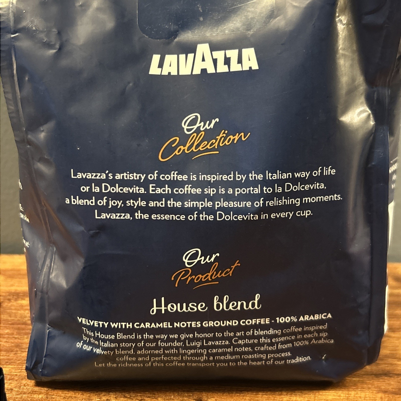 Lot of 3 Lavazza Ground Coffee Bags – House Blend & Gran Riserva Dark Roast