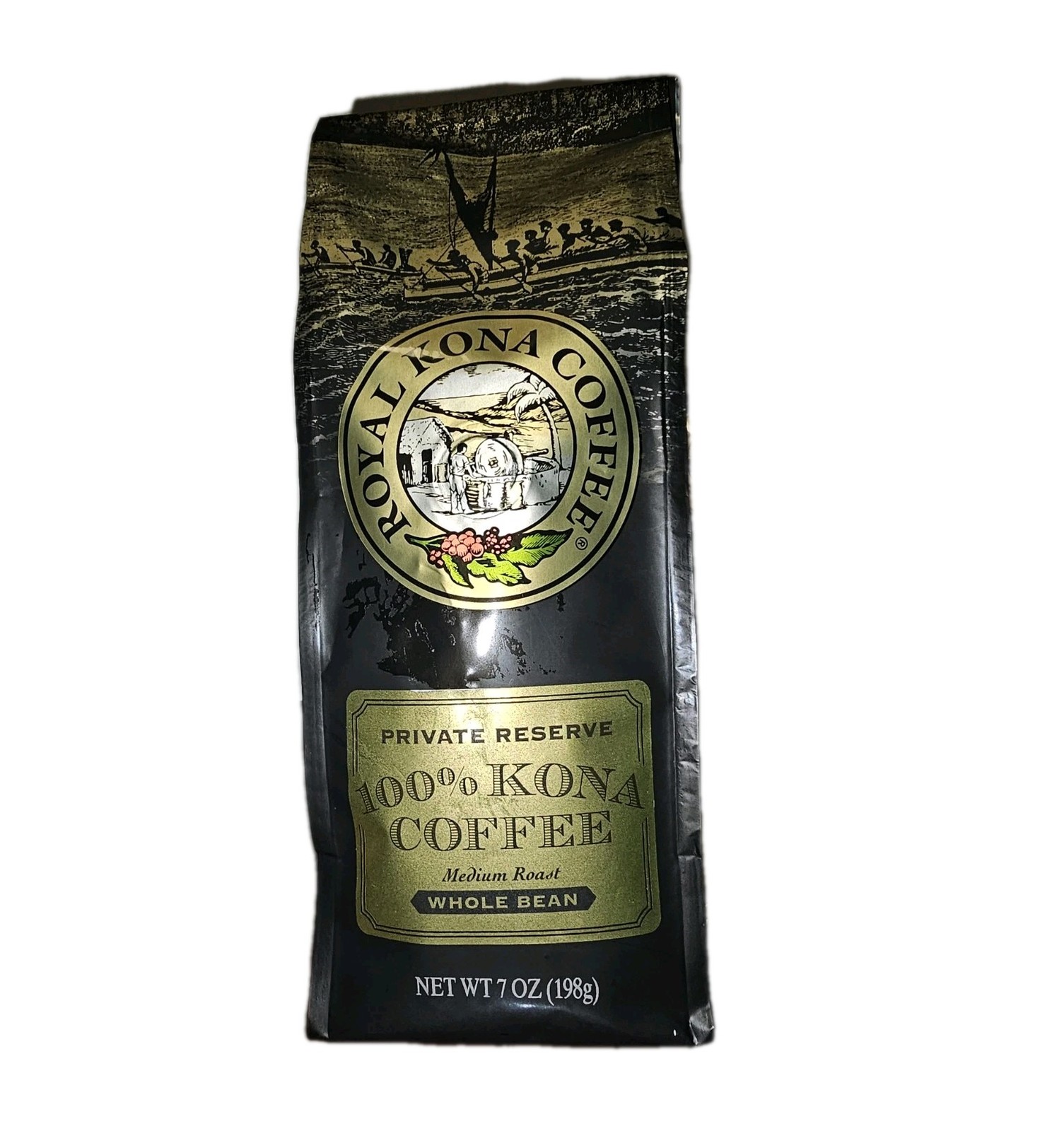 NEW! Royal Kona 100% Kona Private Reserve Medium Whole Bean Coffee-7oz!