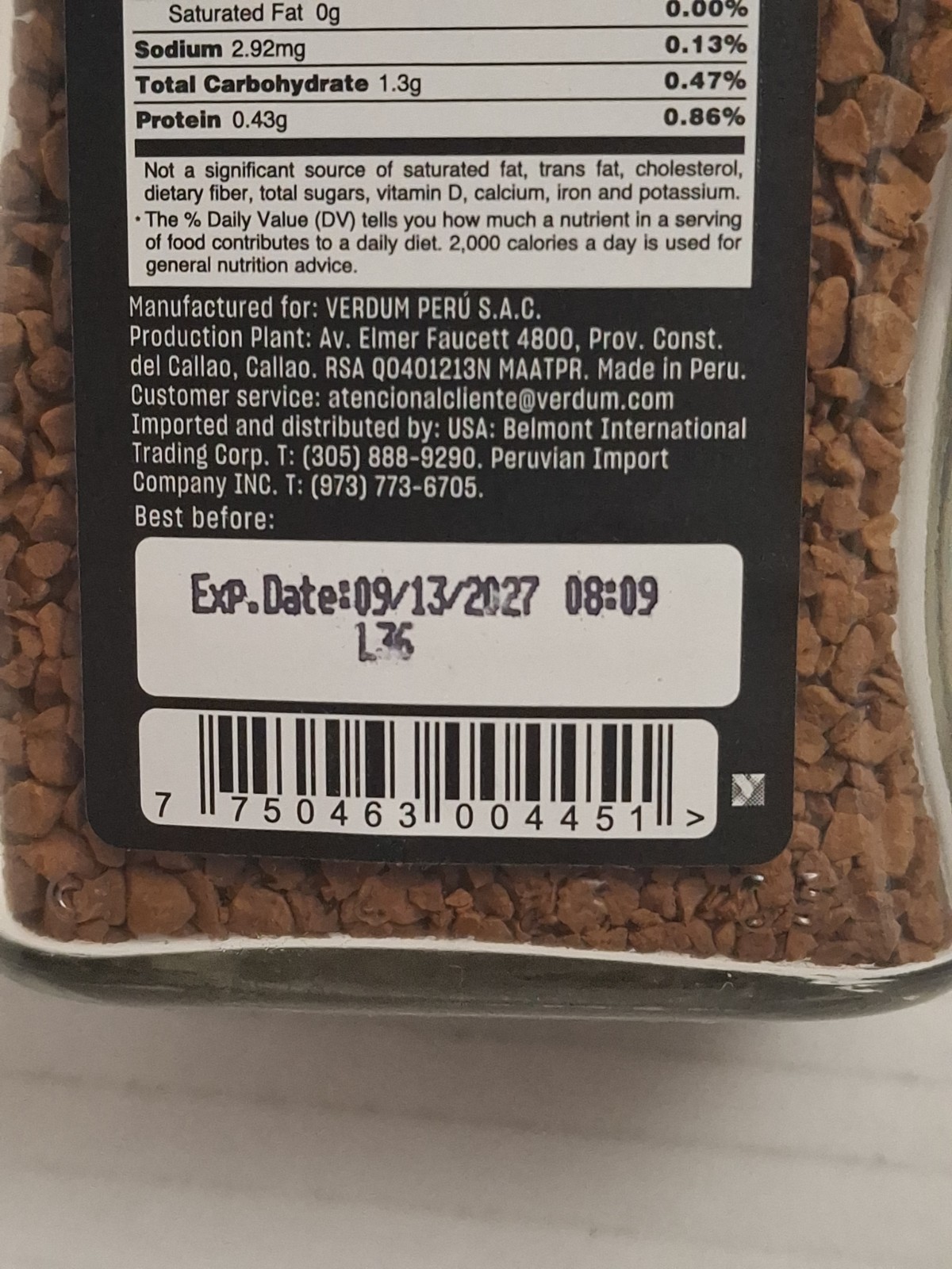 Altomayo Cafe Clasico, Gourmet Instantaneo ( Peruvian Coffee ,45 Gr)NEW