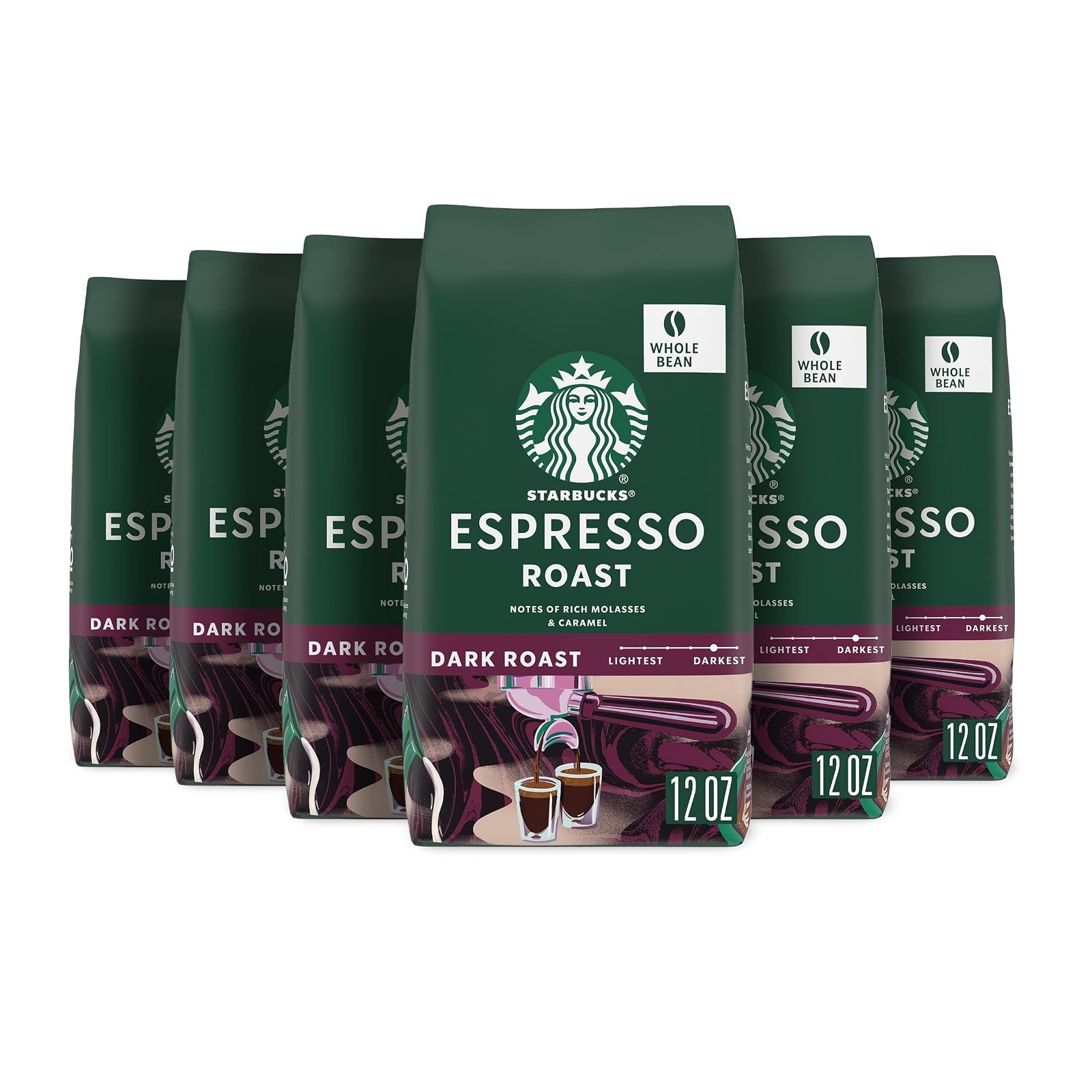 Whole Coffee Beans Dark Roast Hot Iced Espresso Coffee Pack