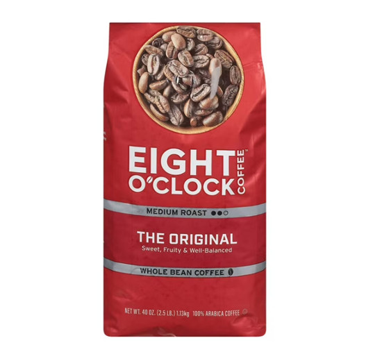 Eight O’Clock Medium Roast Whole Bean Coffee, The Original, 40 oz. FREE shipping