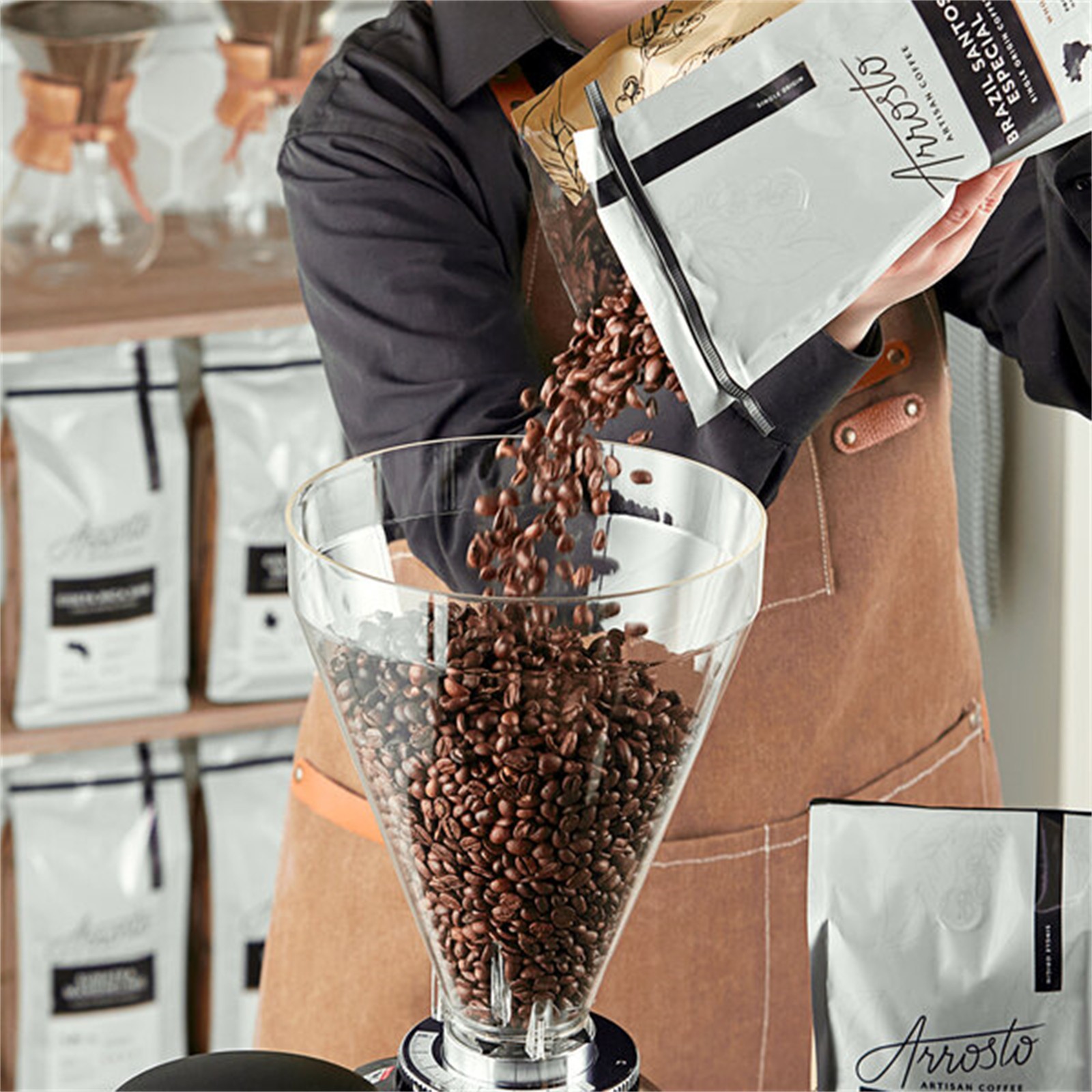 Arrosto Brazil Santos Especial Single Origin Whole Bean Coffee 2 lb