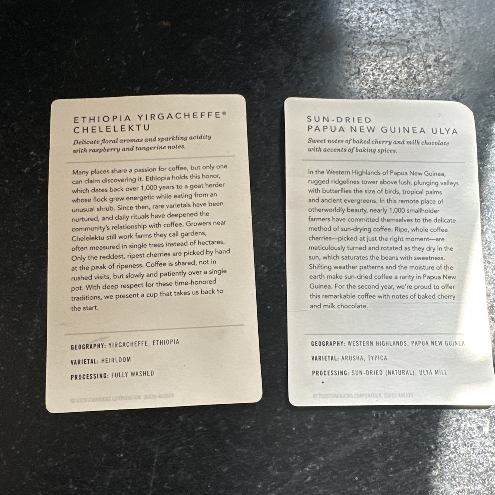 Starbucks Reserve Whole Bean Coffee *Bags (10) *Tags (5) * No Beans Included*