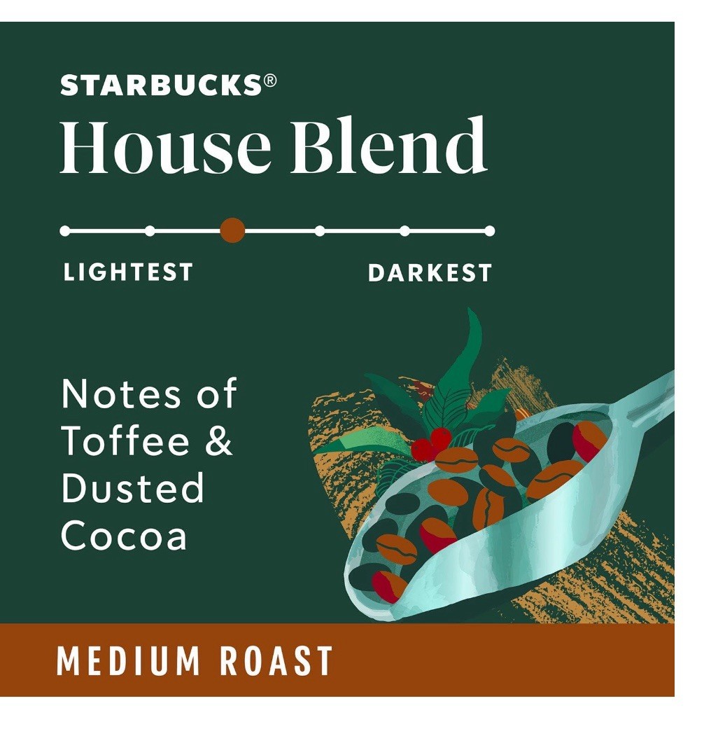 Starbucks House Blend Whole Bean Coffee 40 oz ( Pack of 2)