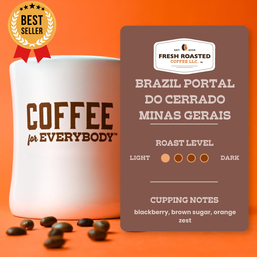 Brazil Minas Gerais Whole Bean Coffee Light Roast Kosher 2 lb 32 oz