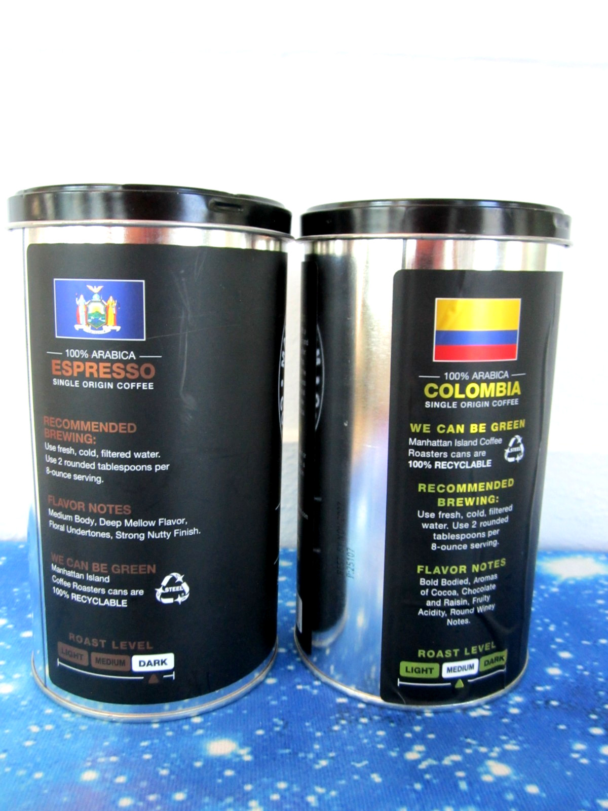 Single Origin Coffee Beans Columbian & Espresso Dark Manhattan Island Roasters