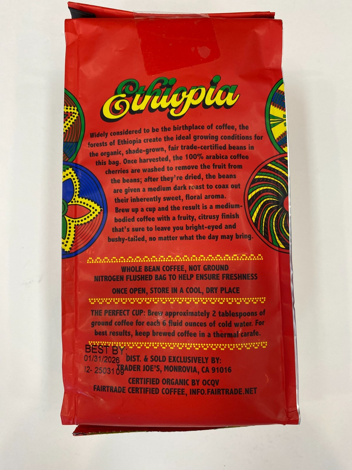 Trader Joe’s Organic Fair Trade Shade Grown Ethiopian Coffee 13 OZ