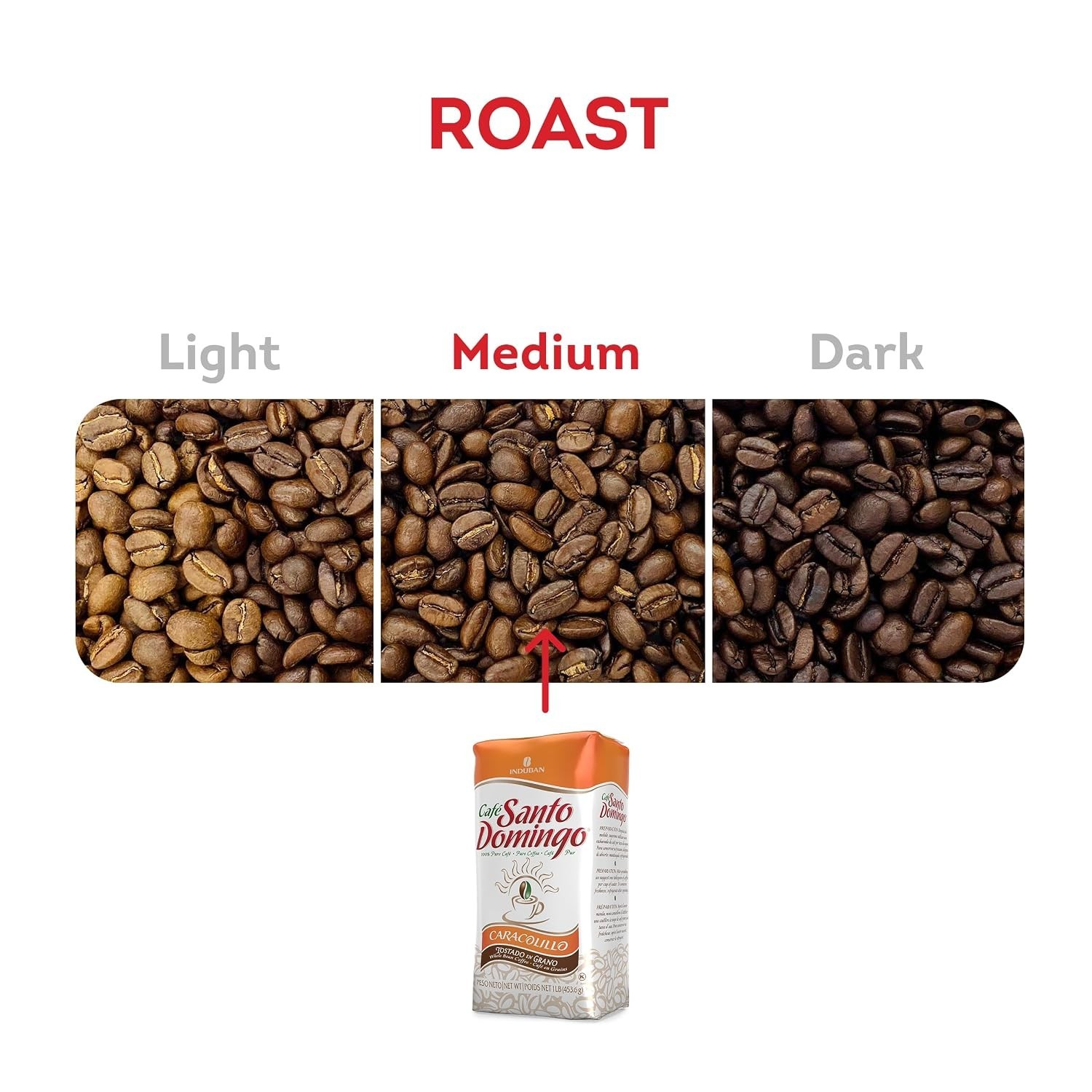 Exquisite 16 oz Whole Bean Peaberry Coffee from Dominican Republic – Pack of 4