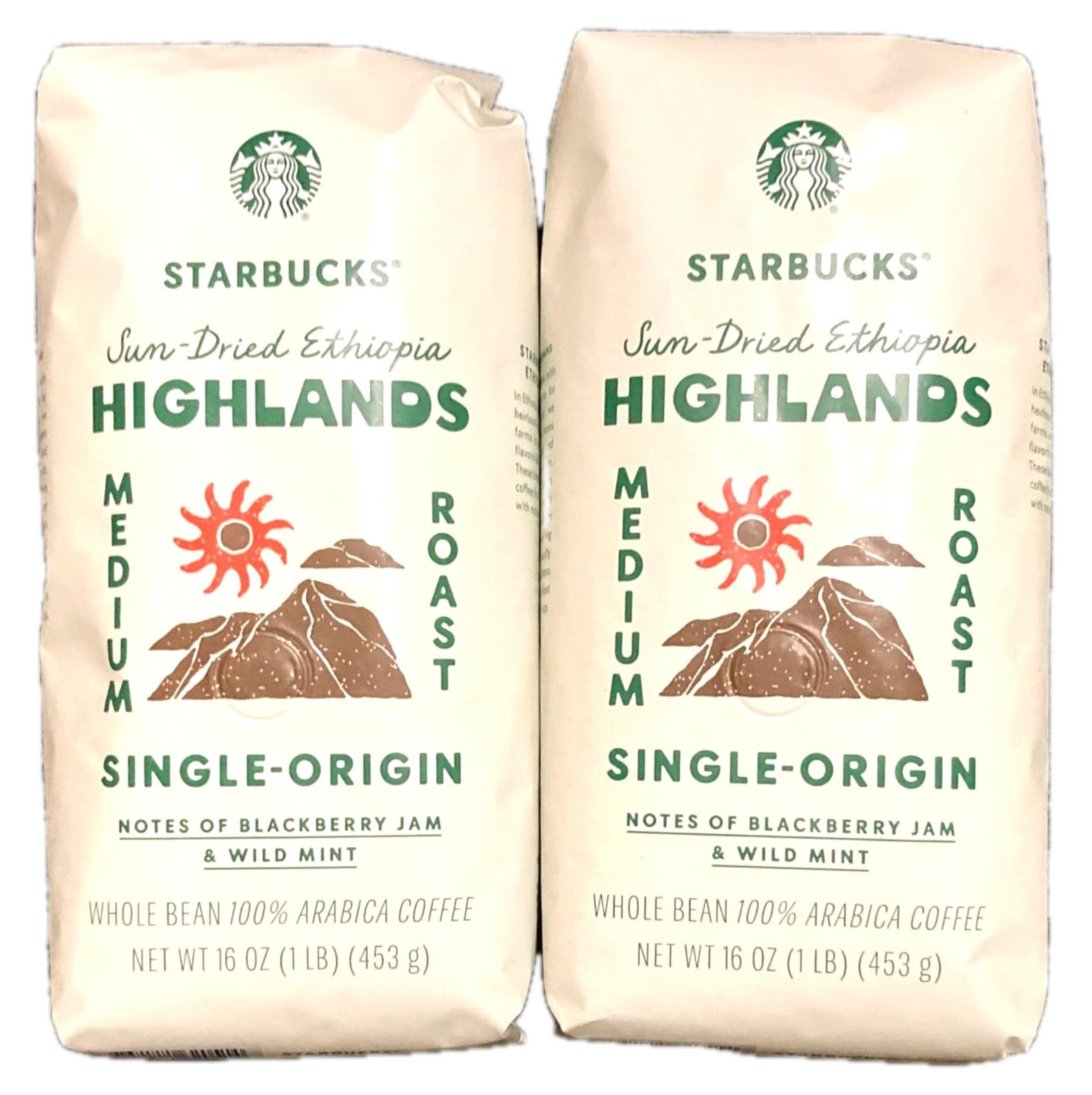 Starbucks Whole Bean Ethiopia 16 Ounces Pack Of 2