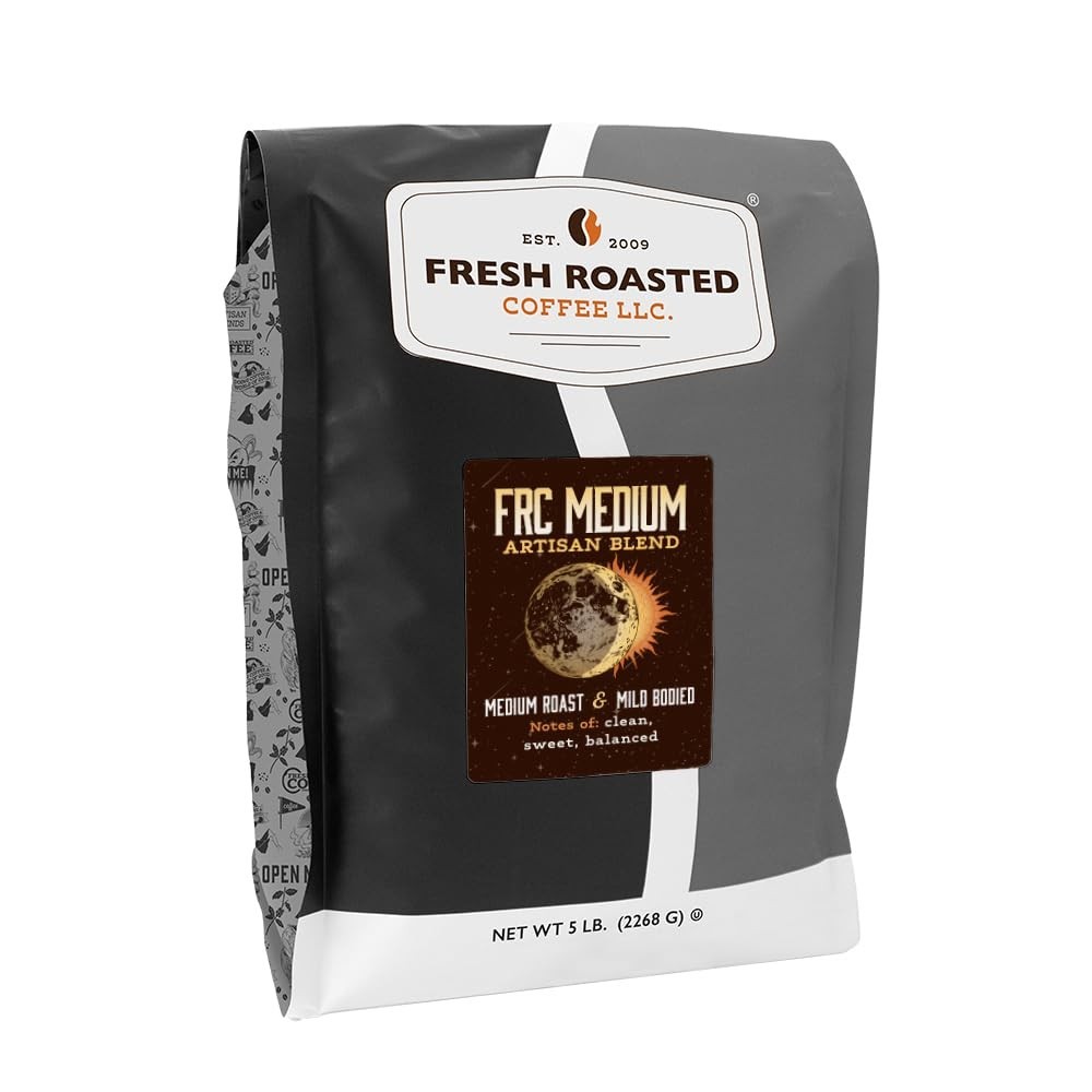 Fresh Roasted Medium Roast Whole Bean Coffee, Kosher, 5 lb Bag – Rich Flavor