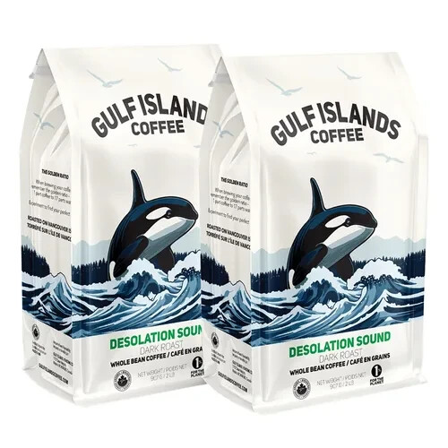 Desolation Sound Dark Roast Organic Coffee Beans 907g/4Lbs (2/Case)