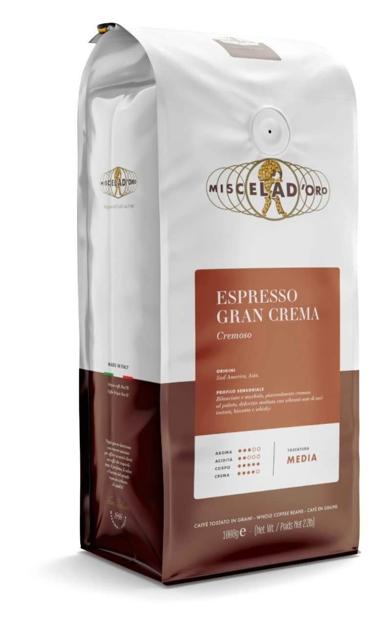 Miscela D’Oro Gran Crema Espresso Beans, Two Bags (2.2 lb each)