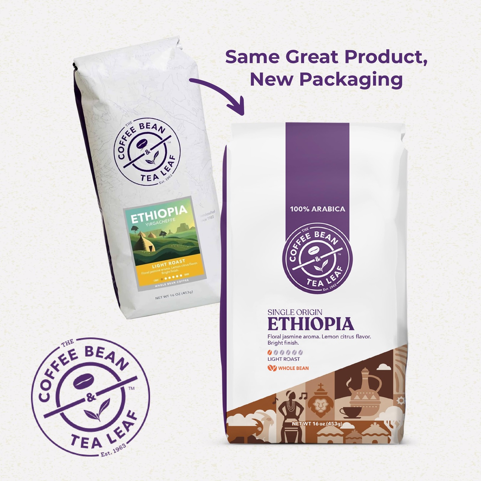 The Ethiopia Yirgacheffe Single Origin Light Roast Whole Bean Coffee Beans -…