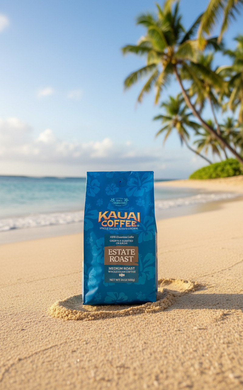 Kauai Coffee Single Origin Kauai Prime Grade Medium Roast Whole Bean – 1.5 lb —