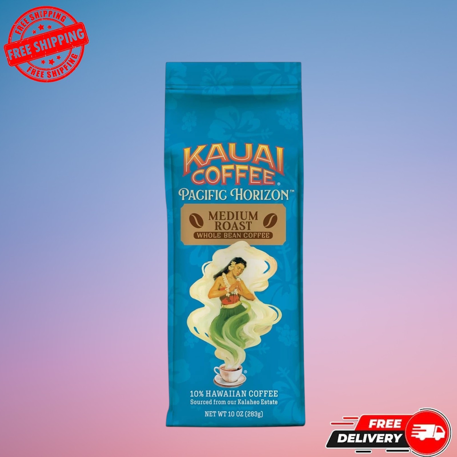 Whole Bean Coffee – Smooth, Non-Bitter Pure Arabica – Light Floral Notes & Brigh
