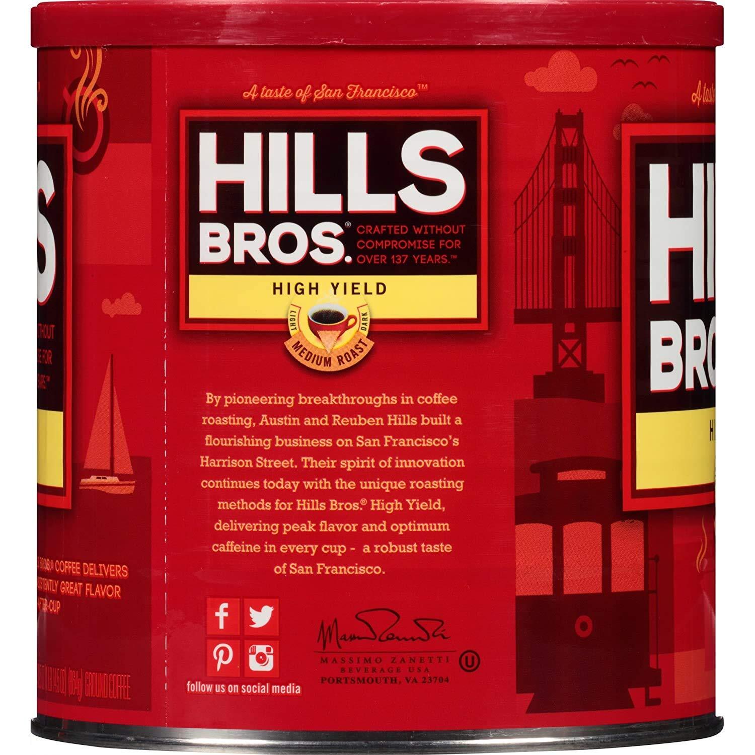 Hills Bros Medium Roast Arabica Coffee Beans 30.5 Oz Gluten Free Kosher