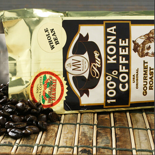 Mulvadi 100% KONA COFFEE – WHOLE BEAN – 7oz Medium Dark Roast Hawaii