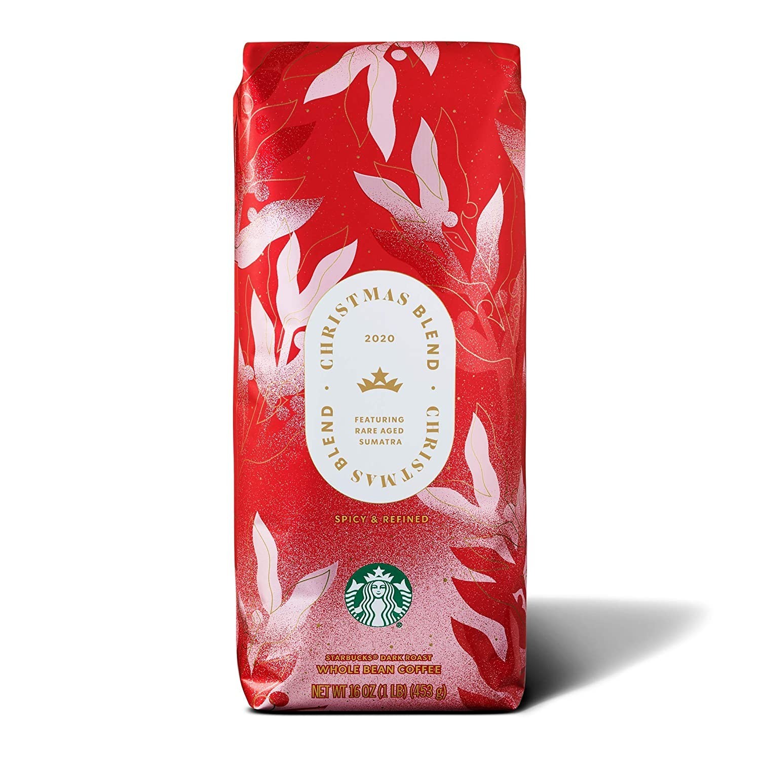 Starbucks Holiday Christmas Blend – Sumatra Dark Roast, Whole Bean Coffee, 16 Oz