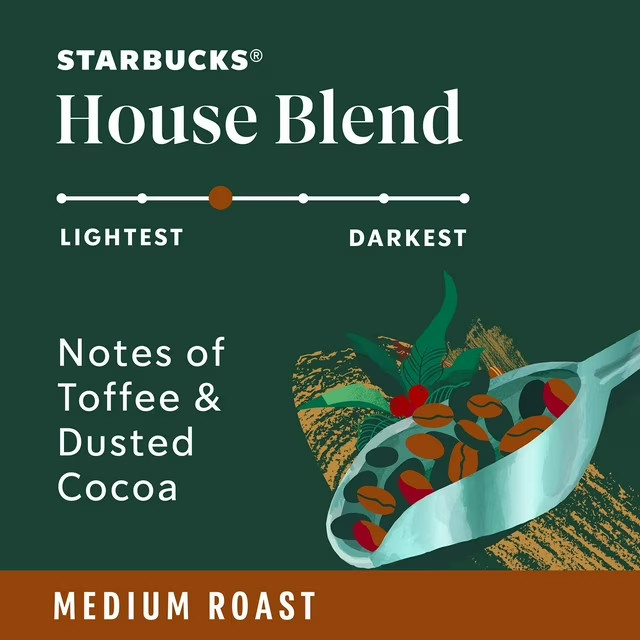 Starbucks House Blend Whole Bean Coffee (40 oz.) Great Price.