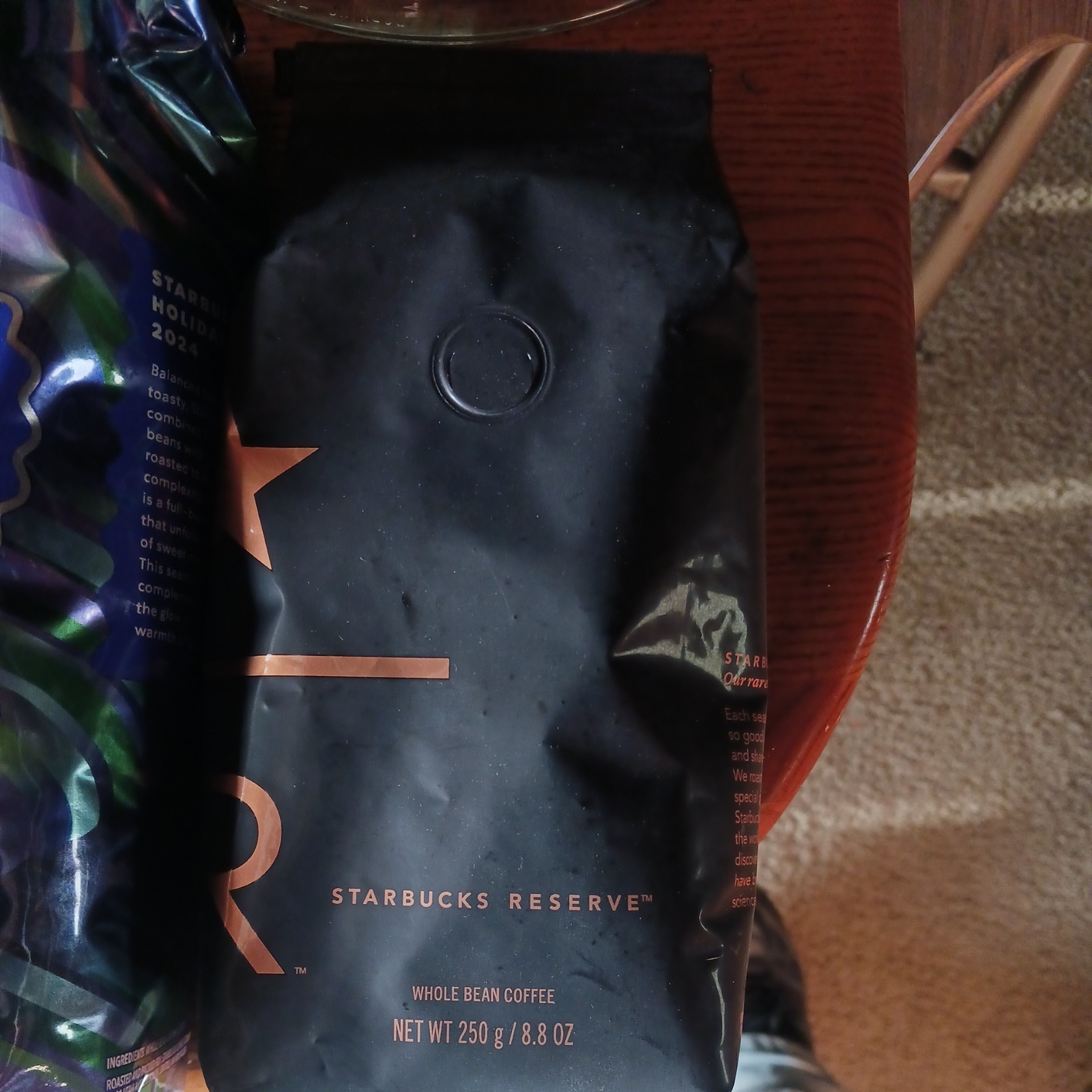 Two 16oz (1lb) Starbucks Holiday 2024 Blend Coffee 5/2025 1 starbucks reserve