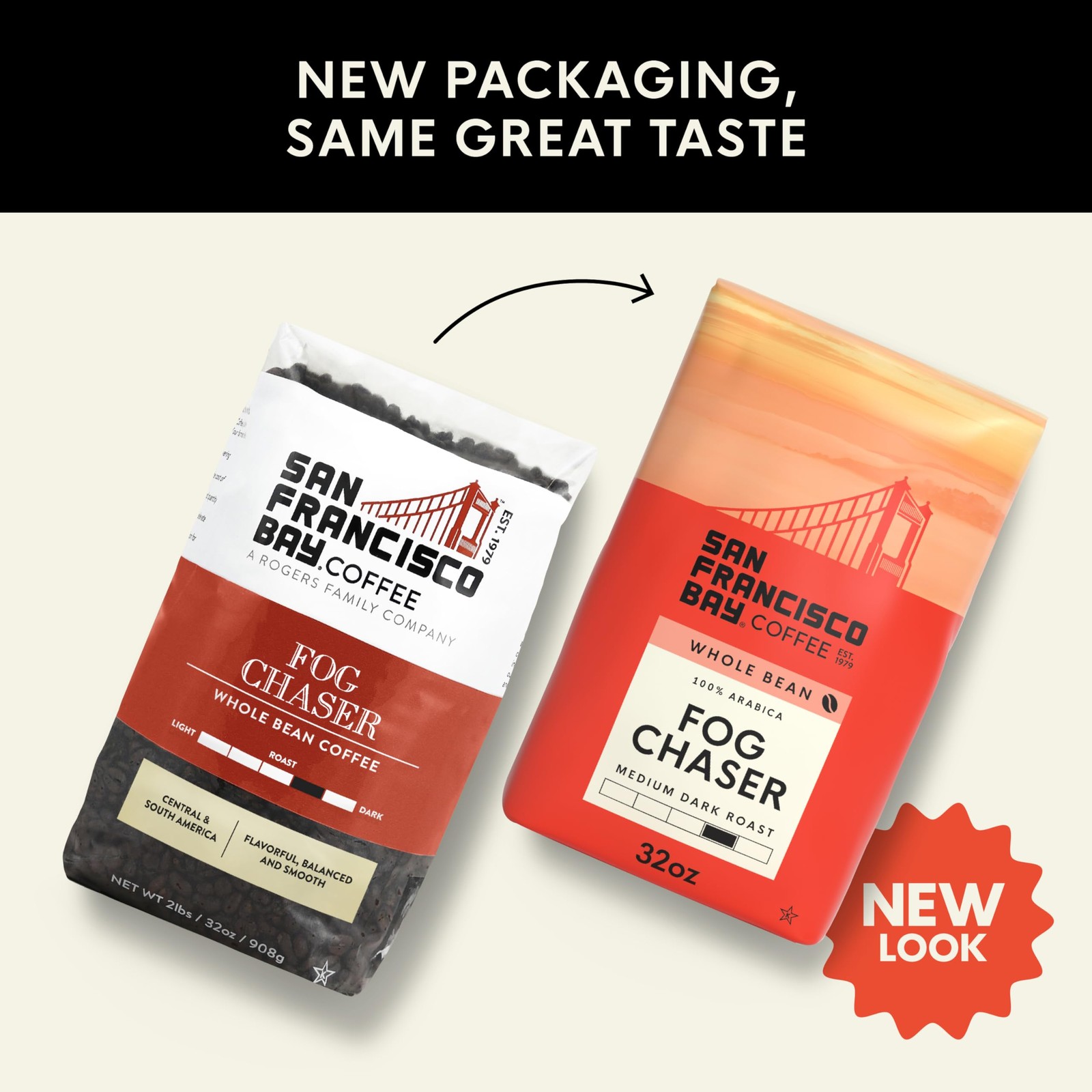 San Francisco Bay Coffee Fog Chaser Whole Bean Coffee, 2 lb bag