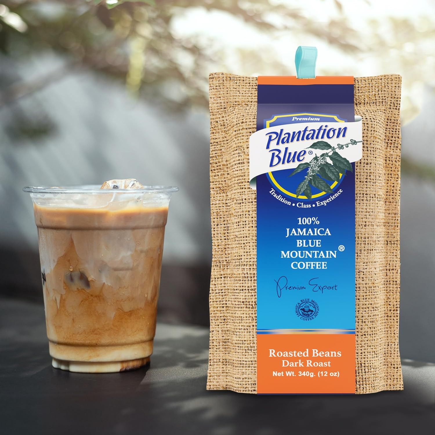 Premium Jamaican Blue Mountain Coffee, Dark Roast Whole Bean, 12oz – 100% Pure
