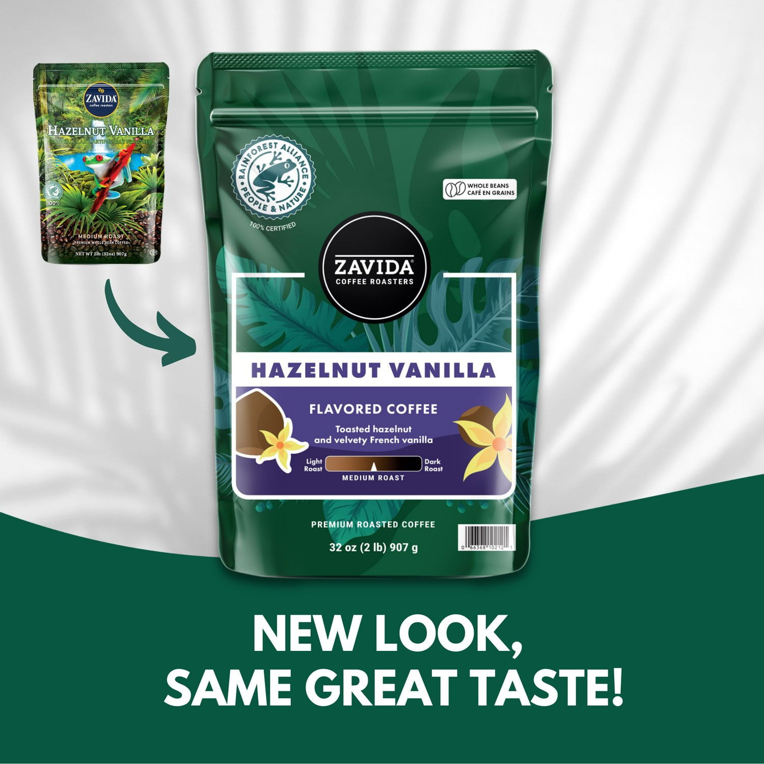 Zavida Coffee Whole Bean Coffee, Hazelnut Vanilla (32 oz.) Great Price