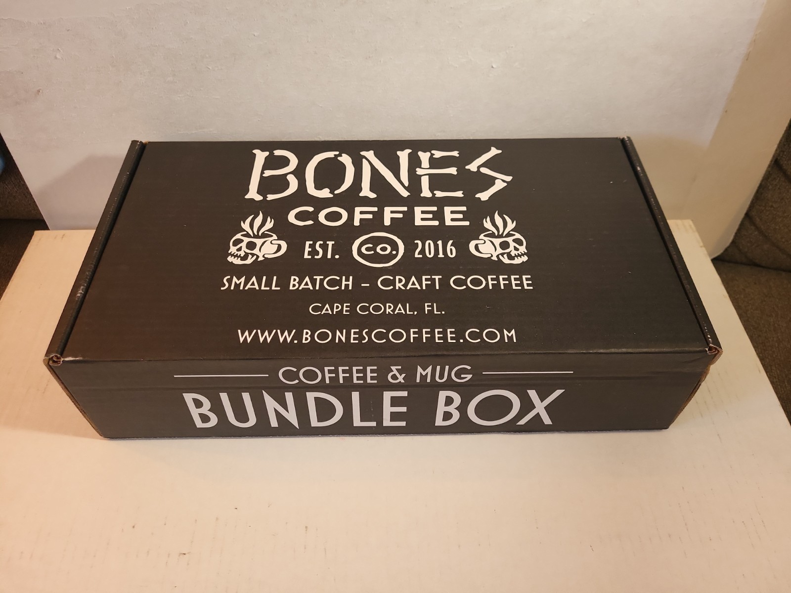 BONES Coffee ☠️ World Tour Coffee & Mug Bundle Box, (5) 4 oz. bags, Whole Bean