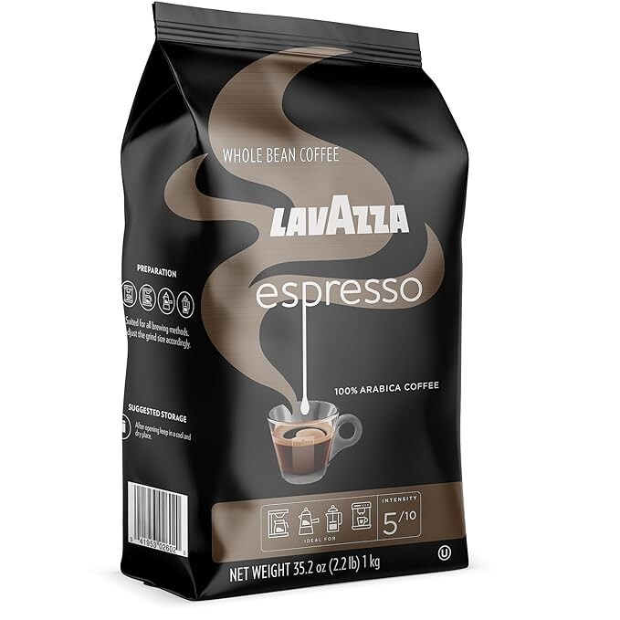 Lavazza Espresso Italiano Whole Bean Coffee Blend Medium Roast 2.2 Pound Bag
