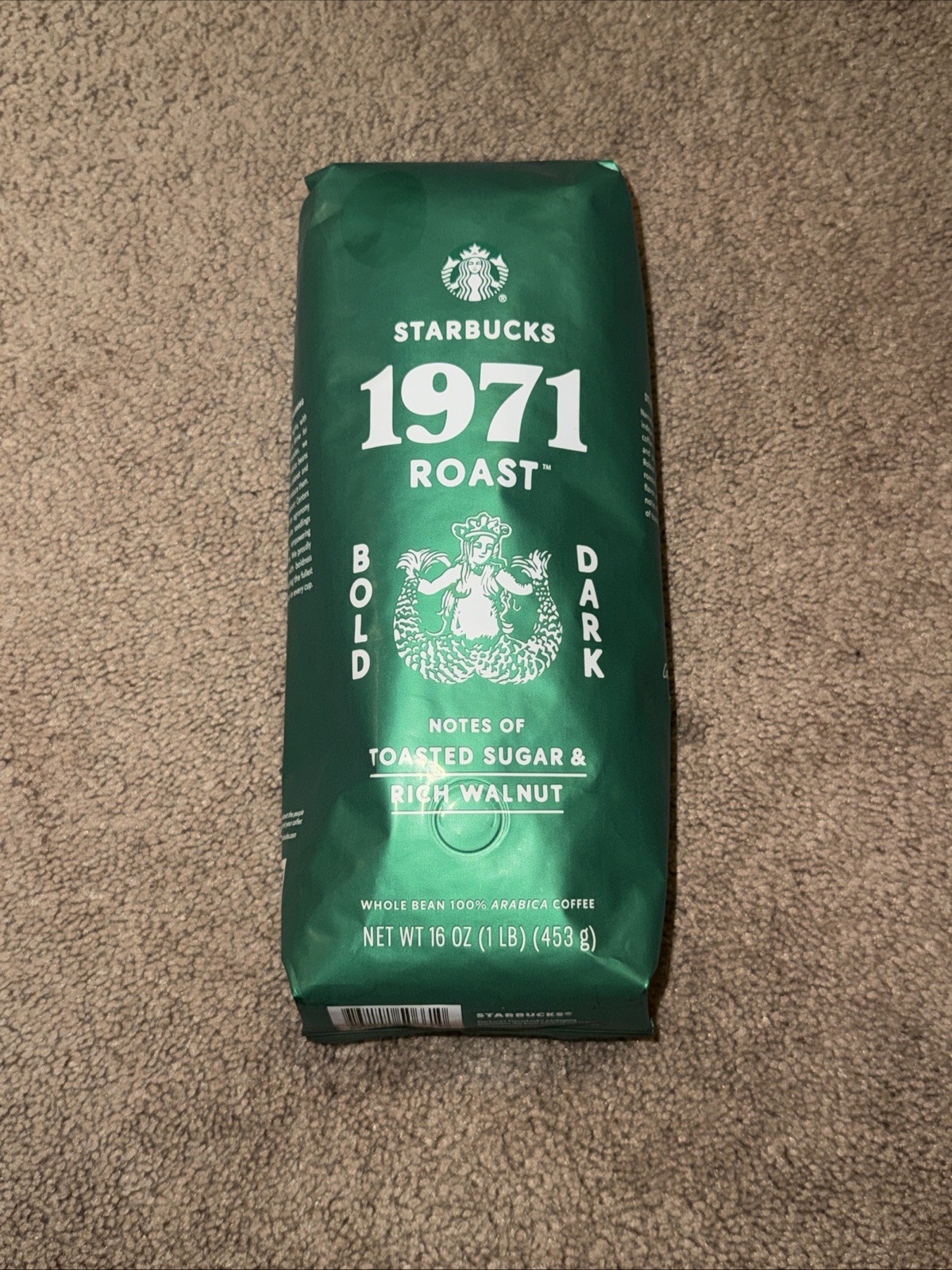 Starbucks 1971 Whole Bean Coffee 16 oz Dark Roast Sealed Free Shipping 2026