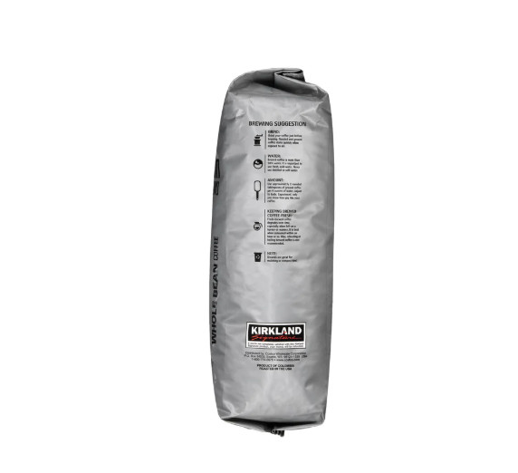 Kirkland Signature Colombian Supremo Coffee Whole Bean 3 Lbs