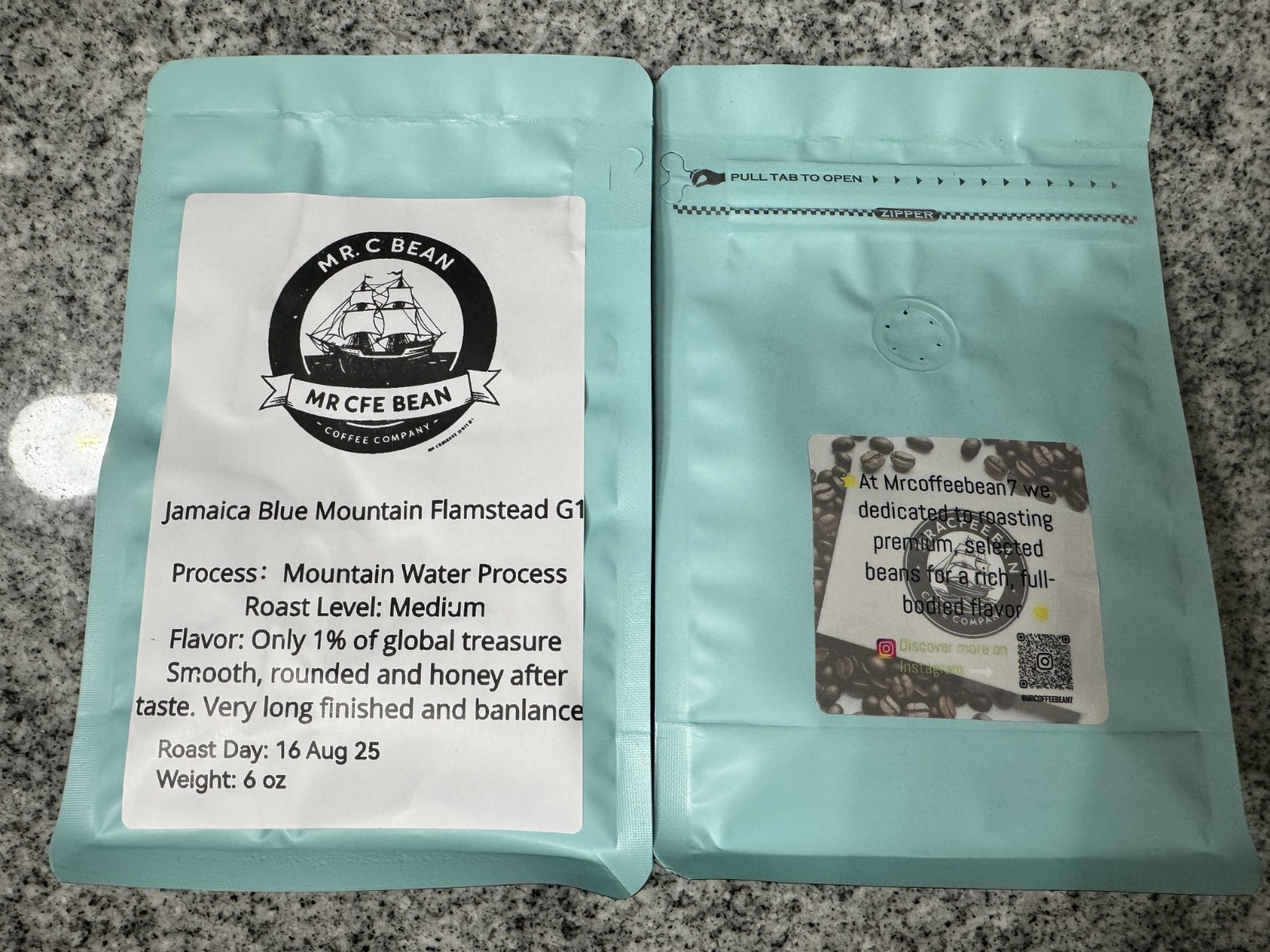 50 PCS Premium Foil Coffee Bags Food Storage Bag