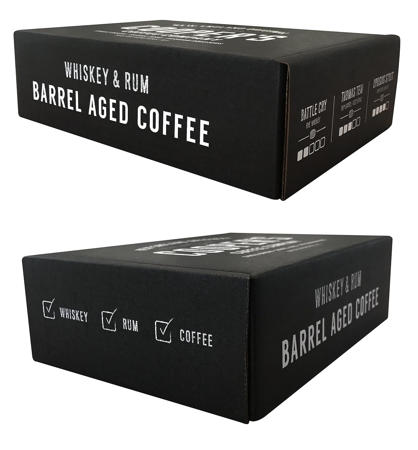 Gourmet Wine & Bourbon Barrel Aged Coffee Bean Gift Set – 3-Pack 4Oz