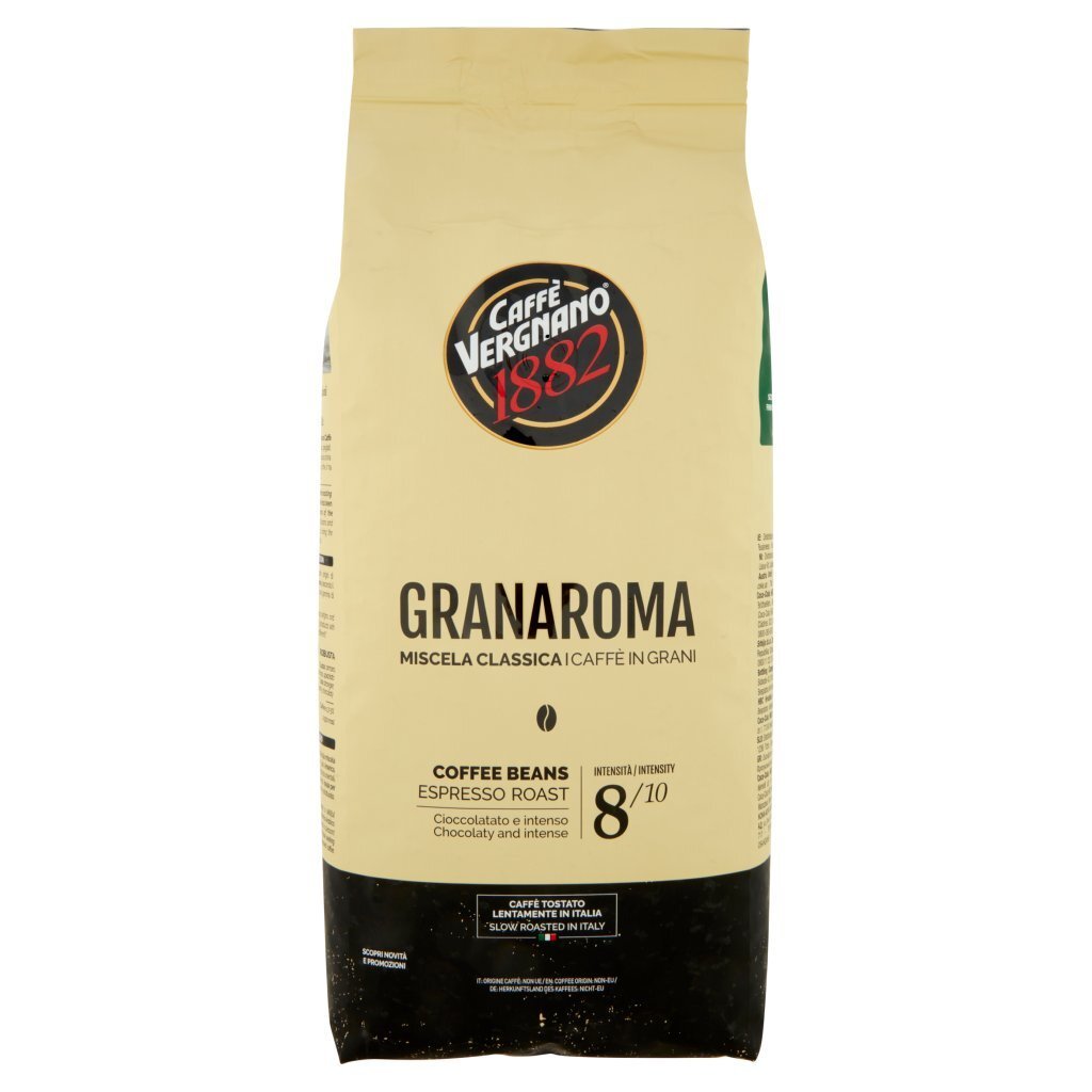 Vergnano Coffee | Caffè Grande Aroma Grani | 35,2 Oz /1000 Gr | Caffe Vergnano